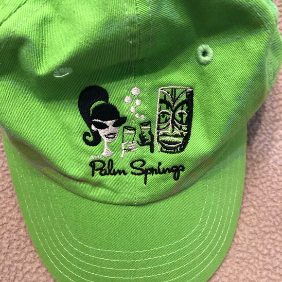 Vintage - Rare Shag designed Palm Springs Modernism Week Neon Green Hat - Picture 10 of 12